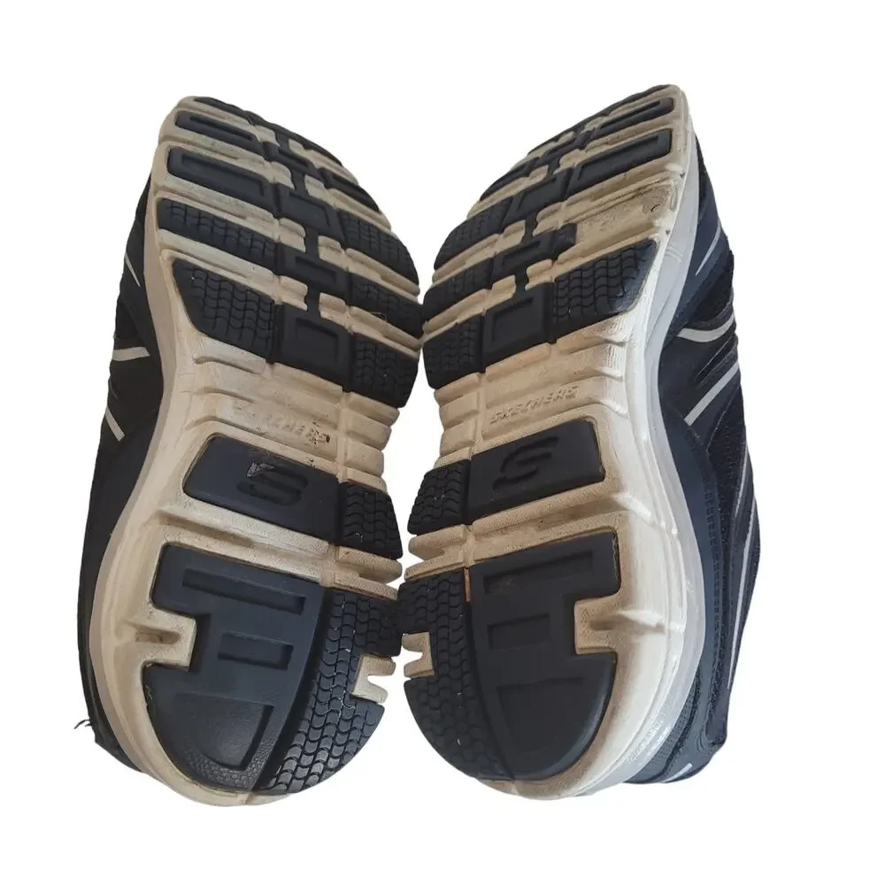Skechers Women's Size 7.5 Navy Blue Lace-up Sports Sneakers Running Shoes